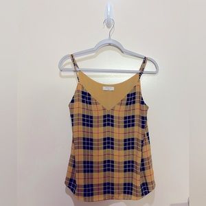 Yellow Plaid Camisole by Babaton (Aritzia), Size S